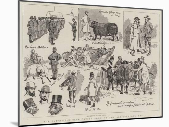 The Smithfield Club Cattle Show at the Agricultural Hall-Alfred Chantrey Corbould-Mounted Giclee Print