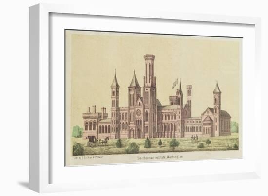 The Smithsonian Institute, Washington, Published by E. Sachse-null-Framed Giclee Print