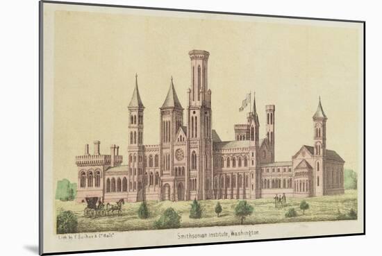 The Smithsonian Institute, Washington, Published by E. Sachse-null-Mounted Giclee Print