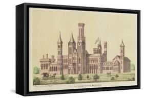 The Smithsonian Institute, Washington, Published by E. Sachse-null-Framed Stretched Canvas
