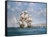 The Smoke of Battle-Montague Dawson-Framed Stretched Canvas