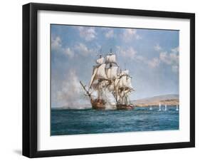 The Smoke of Battle-Montague Dawson-Framed Art Print