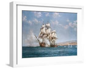 The Smoke of Battle-Montague Dawson-Framed Art Print