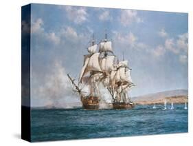 The Smoke of Battle-Montague Dawson-Stretched Canvas