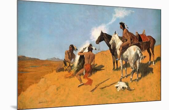 The Smoke Signal-Frederic Sackrider Remington-Mounted Art Print