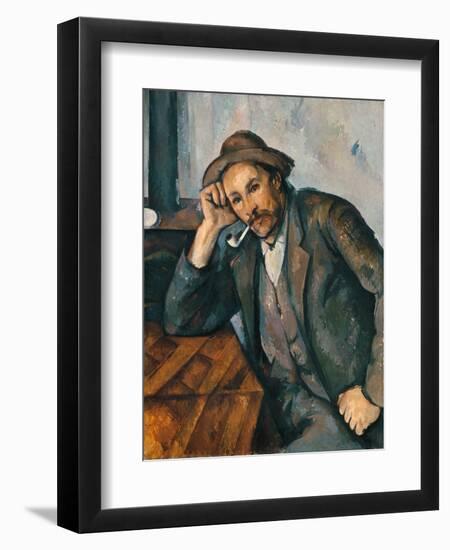 The Smoker (Le fumeur accoudé). 1890-Paul Cézanne-Framed Giclee Print