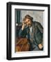 The Smoker (Le fumeur accoudé). 1890-Paul Cézanne-Framed Giclee Print