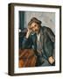 The Smoker (Le fumeur accoudé). 1890-Paul Cézanne-Framed Giclee Print