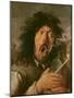 The Smoker (Oil on Panel)-Joos Van Craesbeeck-Mounted Giclee Print