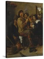 The Smokers, c.1636-Adriaen Brouwer-Stretched Canvas