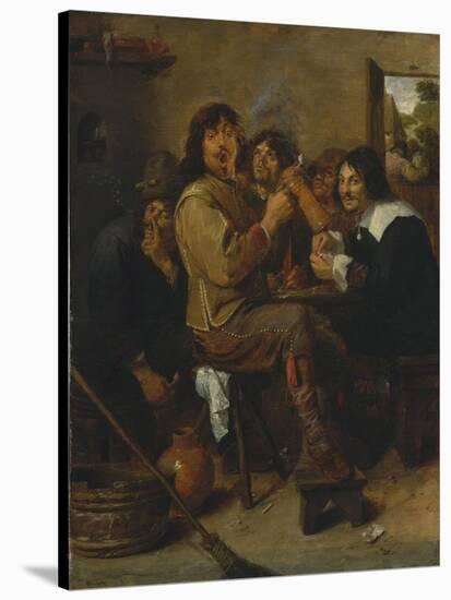 The Smokers, c.1636-Adriaen Brouwer-Stretched Canvas