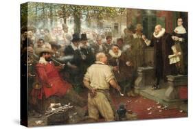 The Smokers' Rebellion (The Edict of William the Testy)-George Henry Boughton-Stretched Canvas