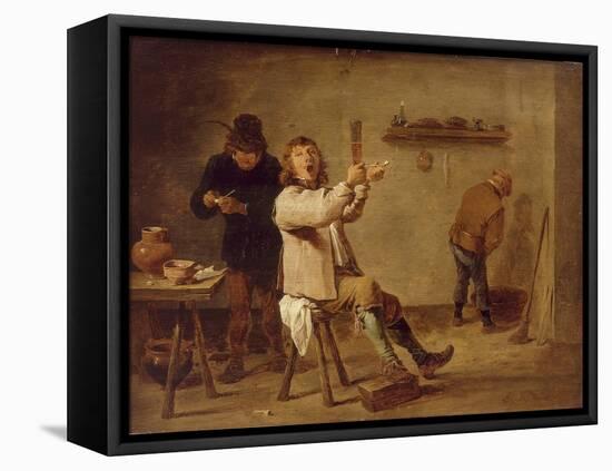 The Smokers-David Teniers the Younger-Framed Stretched Canvas