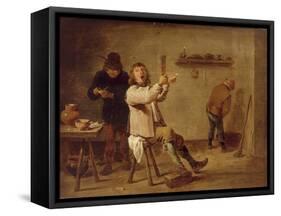 The Smokers-David Teniers the Younger-Framed Stretched Canvas