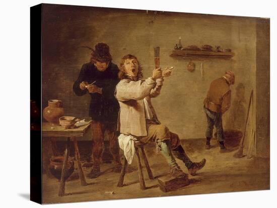 The Smokers-David Teniers the Younger-Stretched Canvas