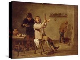 The Smokers-David Teniers the Younger-Stretched Canvas