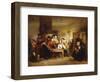 The Smoking House at Chelsea Hospital: Pensioners Describing the Battle of Corunna, 1834-George Jones-Framed Giclee Print