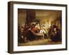 The Smoking House at Chelsea Hospital: Pensioners Describing the Battle of Corunna, 1834-George Jones-Framed Giclee Print
