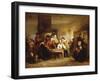 The Smoking House at Chelsea Hospital: Pensioners Describing the Battle of Corunna, 1834-George Jones-Framed Giclee Print