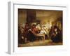 The Smoking House at Chelsea Hospital: Pensioners Describing the Battle of Corunna, 1834-George Jones-Framed Giclee Print