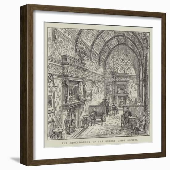 The Smoking-Room of the Oxford Union Society-Frank Watkins-Framed Giclee Print