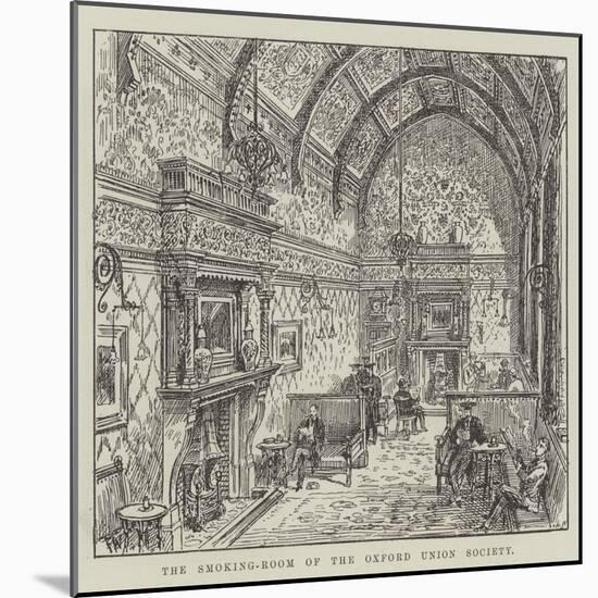 The Smoking-Room of the Oxford Union Society-Frank Watkins-Mounted Giclee Print