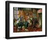 The Smoking Room with Monkeys-Abraham Teniers-Framed Giclee Print