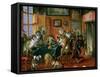 The Smoking Room with Monkeys-Abraham Teniers-Framed Stretched Canvas