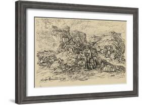 The Smugglers, 1858-Rodolphe Bresdin-Framed Giclee Print