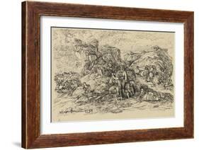 The Smugglers, 1858-Rodolphe Bresdin-Framed Giclee Print