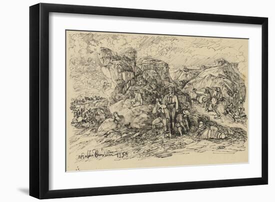 The Smugglers, 1858-Rodolphe Bresdin-Framed Giclee Print