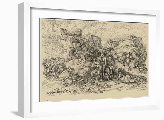 The Smugglers, 1858-Rodolphe Bresdin-Framed Giclee Print