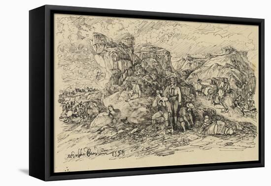 The Smugglers, 1858-Rodolphe Bresdin-Framed Stretched Canvas
