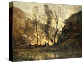 The Smugglers, C.1871-72-Jean-Baptiste-Camille Corot-Stretched Canvas