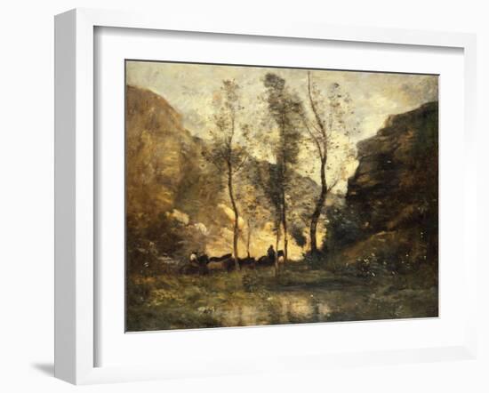 The Smugglers, C.1871-72-Jean-Baptiste-Camille Corot-Framed Giclee Print