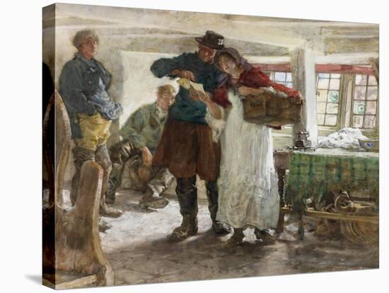 The Smugglers' News-Edgar Bundy-Stretched Canvas