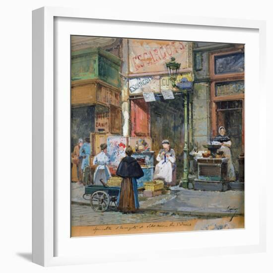 The Snail Seller-Eugene Galien-Laloue-Framed Giclee Print