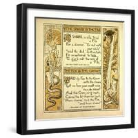 The Snake and the File the Fox and the Crow-null-Framed Premium Giclee Print