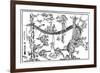 The Snake and the Frog, 1898-Kawanabe Kyosai-Framed Giclee Print