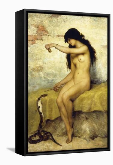 The Snake Charmer-Paul Desire Trouillebert-Framed Stretched Canvas