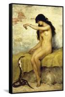 The Snake Charmer-Paul Desire Trouillebert-Framed Stretched Canvas