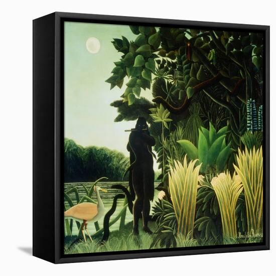 The Snake Charmer-Henri Rousseau-Framed Stretched Canvas