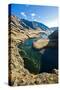 The Snake River, as Seen from Suicide Point at Hells Canyon in Idaho-Ben Herndon-Stretched Canvas