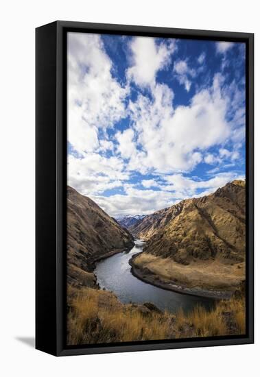 The Snake River Winds Through the Scenic Hells Canyon on the Idaho-Oregon Border-Ben Herndon-Framed Stretched Canvas