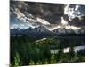 The Snake River with the Sun Setting over the Grand Tetons in the Background-Brad Beck-Mounted Photographic Print