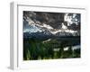 The Snake River with the Sun Setting over the Grand Tetons in the Background-Brad Beck-Framed Photographic Print