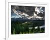 The Snake River with the Sun Setting over the Grand Tetons in the Background-Brad Beck-Framed Photographic Print