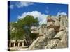 The Snake's Head in Ancient Mayan Ruins, Chichen Itza, UNESCO World Heritage Site, Yucatan, Mexico-null-Stretched Canvas