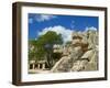 The Snake's Head in Ancient Mayan Ruins, Chichen Itza, UNESCO World Heritage Site, Yucatan, Mexico-null-Framed Photographic Print