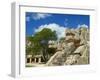 The Snake's Head in Ancient Mayan Ruins, Chichen Itza, UNESCO World Heritage Site, Yucatan, Mexico-null-Framed Photographic Print